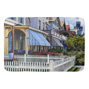 Tapis De Bain Cape May NJ - Rue victorienne colorée