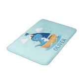 Tapis De Bain Capitaine de bateau mûre Blue Dino (Angle)