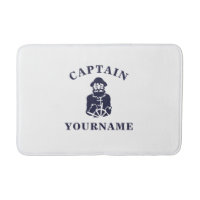 Capitaine Old Scruter avec votre nom Bath Mat