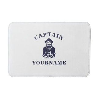 Tapis De Bain Capitaine Old Scruter avec votre nom Bath Mat