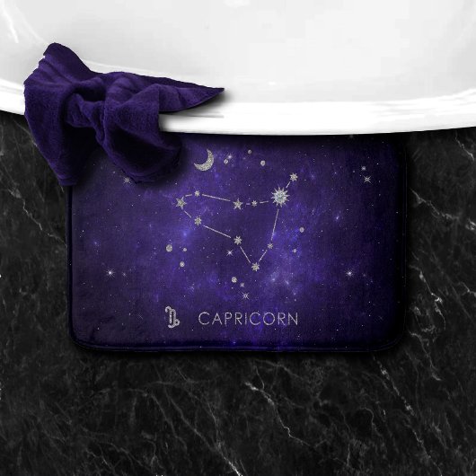 Tapis De Bain Capricorne de violet zodiaque | Horoscope astrolog