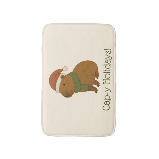 Tapis De Bain Capybara à Noël (Devant (Vertical))