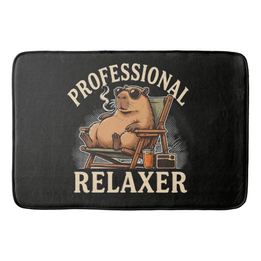 Tapis De Bain Capybara Drôle Relaxologue Professionnel (Devant)