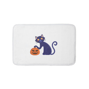 Tapis De Bain Caractère Halloween Chat Noir