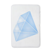 Tapis De Bain Carat diamant bleu brillant (Devant (Vertical))