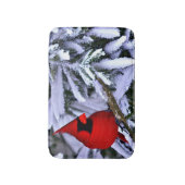 Tapis De Bain Cardinal rouge d'hiver (Devant (Vertical))