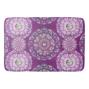Tapis De Bain Cardinal rouge Rosace