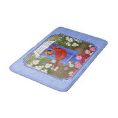 Tapis De Bain Cardinaux et Rond Birdhouse Blue (Angle)