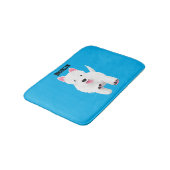 Tapis De Bain Caricature blanche de terrier de l'ouest (Angle)