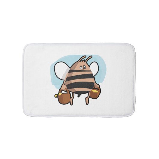 Tapis De Bain Caricature d'abeille (Devant)
