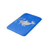 Tapis De Bain Caricature de bulles de narval joyeux (Angle)