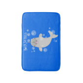 Tapis De Bain Caricature de bulles de narval joyeux (Devant (Vertical))