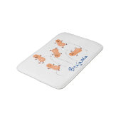 Tapis De Bain Caricature de cacahuètes joyeux sautillant (Angle)