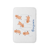 Tapis De Bain Caricature de cacahuètes joyeux sautillant (Devant (Vertical))