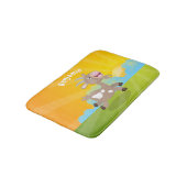 Tapis De Bain Caricature de chèvre billy joyeux (Angle)