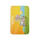 Tapis De Bain Caricature de chèvre billy joyeux (Devant (Vertical))