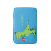 Tapis De Bain Caricature de dinosaure vert t rex (Devant (Vertical))