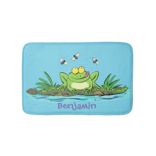 Tapis De Bain Caricature de grenouille vert mignon (Devant)