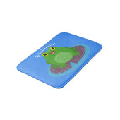 Tapis De Bain Caricature de grenouille verte mignonne (Angle)