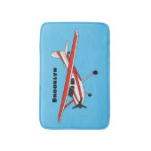 Tapis De Bain Caricature de l'avion à train de vélo (Devant (Vertical))