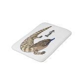 Tapis De Bain Caricature de lézard rouge (Angle)