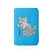 Tapis De Bain Caricature de lynx de lynx de lynx (Devant (Vertical))