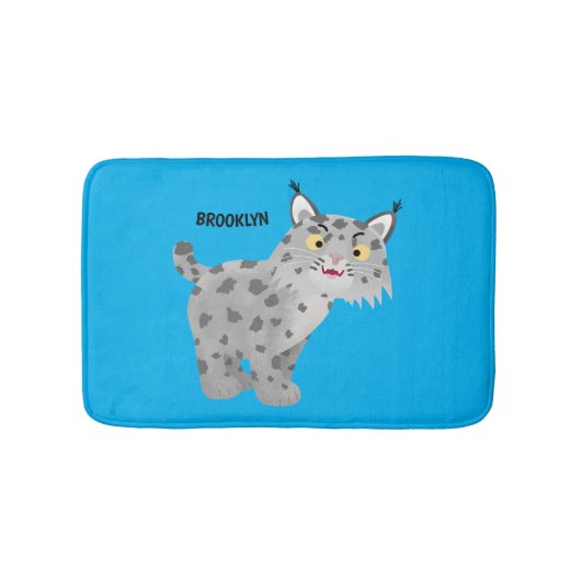 Tapis De Bain Caricature de lynx de lynx de lynx (Devant)