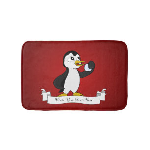 Tapis De Bain Caricature de pingouin mignon