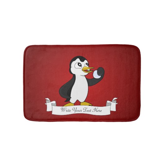 Tapis De Bain Caricature de pingouin mignon (Devant)