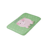 Tapis De Bain Caricature de porc mignon rose pot vendue (Angle)