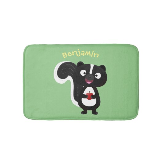 Tapis De Bain Caricature de skunk jote happy (Devant)