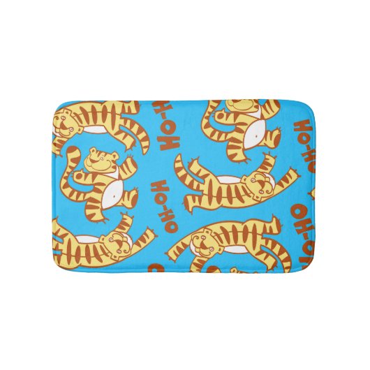 Tapis De Bain Caricature De Tiger Cubs : Drôle Sans Seamless. (Devant)