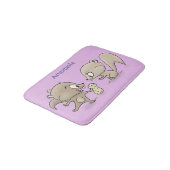 Tapis De Bain Caricature d'écureuils marrants (Angle)