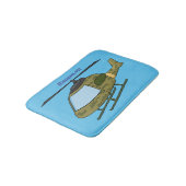 Tapis De Bain Caricature d'hélicoptère camoflage de l'armée (Angle)