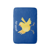 Tapis De Bain Caricature d'oiseau canari jaune chantant mignon (Devant (Vertical))