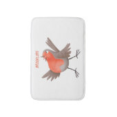 Tapis De Bain Caricature d'oiseau rouge chantant mignon (Devant (Vertical))