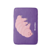 Tapis De Bain Caricature d'ours d'eau tardigrade rose mignon (Devant (Vertical))
