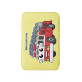 Tapis De Bain Caricature du moteur de feu joyeux (Devant (Vertical))