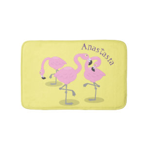 Tapis De Bain Caricature en trio flamand rose mou