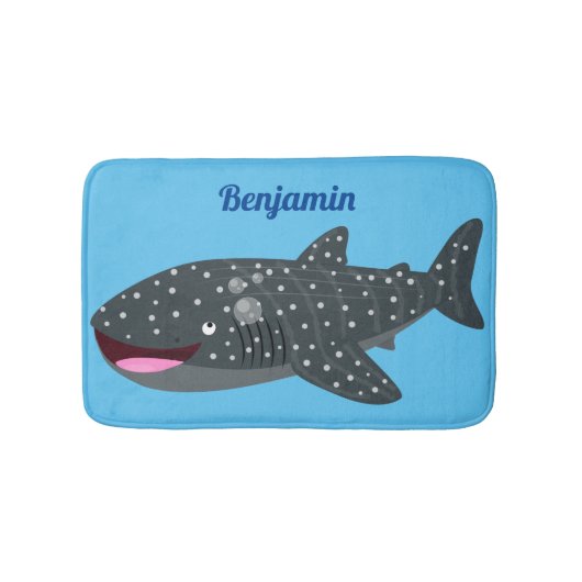 Tapis De Bain Caricature joli requin baleine joyeux (Devant)