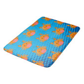 Tapis De Bain Caricature mignonne Crabe Bébé Bleu Océan (Angle)