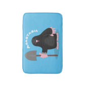 Tapis De Bain Caricature mole joyeux (Devant (Vertical))