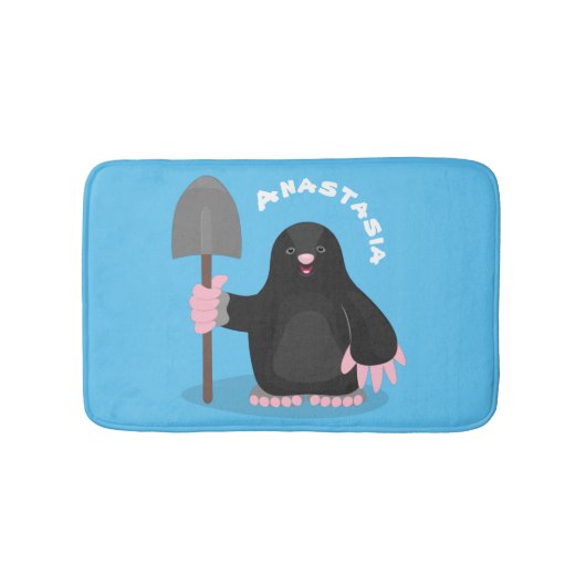 Tapis De Bain Caricature mole joyeux (Devant)