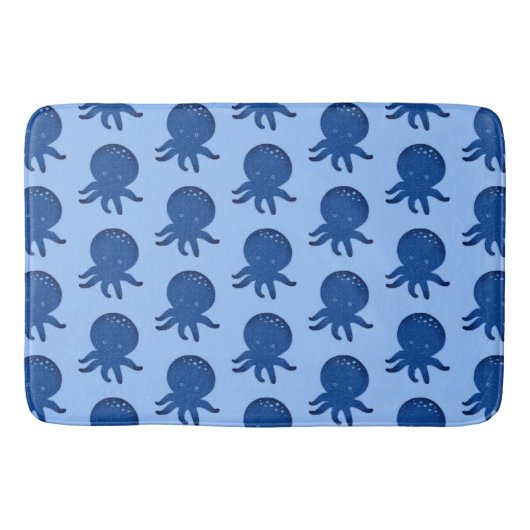 Tapis De Bain Caricature octopus mignonne vieux papier (Devant)