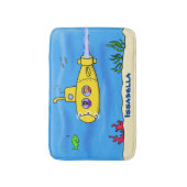 Tapis De Bain Caricature sous-marine joyeuse (Devant (Vertical))