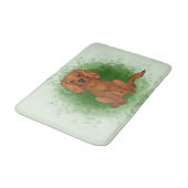 Tapis De Bain Carlin Cavalier King Charles Spaniel Ruby de coule (Angle)