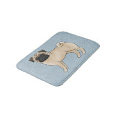 Tapis De Bain Carlin Fawn Mops reproduire Chien Dessin Illustrat (Angle)