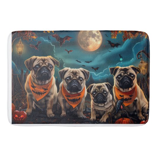 Tapis De Bain Carlin Halloween Éffrayant (Devant)