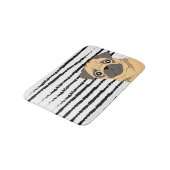 Tapis De Bain Carlin rayé noir blanc (Angle)