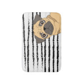 Tapis De Bain Carlin rayé noir blanc (Devant (Vertical))